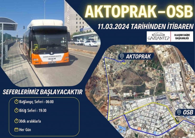 Gaziantep Büyükşehir 3 Yeni Otobüs Hattını Hizmete Açıyor