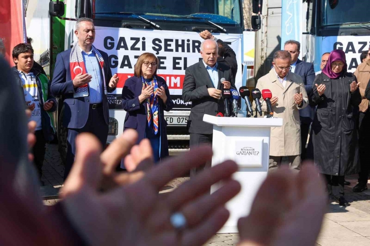 Gaziantep’te 5 Tırdan Oluşan İnsani Yardım Filosu Gazze İçin Yola Çıktı