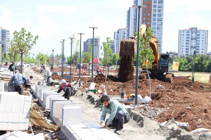 Mezopotamya Bulvarı Yeşil Kuşak Projesi Tamamlanıyor