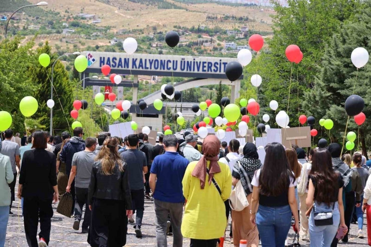 Hasan Kalyoncu Üniversitesi’nde Filistin’e Destek Yürüyüşü Düzenlendi