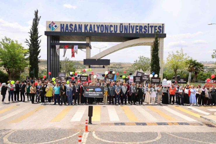 Hasan Kalyoncu Üniversitesi’nde Filistin’e Destek Yürüyüşü Düzenlendi