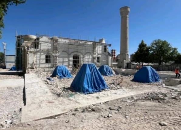 Malatya’nın Sembol Yapılarından Yeni Cami’deki Restore Çalışmalarına Hız Verildi