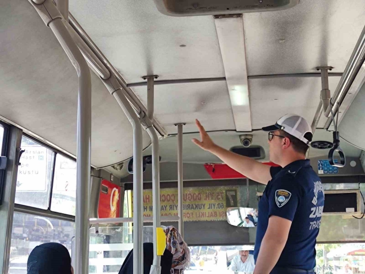 Büyükşehir Zabıtasından Toplu Taşıma Araçlarında Klima Denetimi