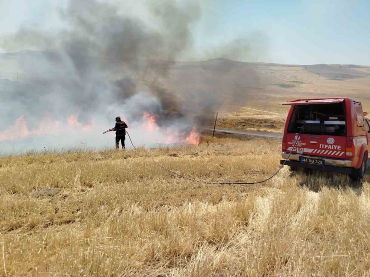 Malatya’da Anız Ve Bahçe Yangınları