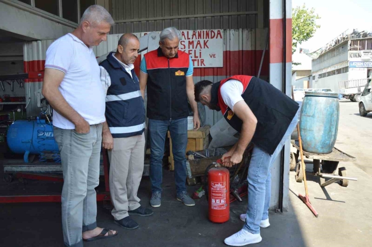 Diyarbakır’da Sanayi Sitelerinde Yangınları Önlemek İçin Denetim Yapılıyor