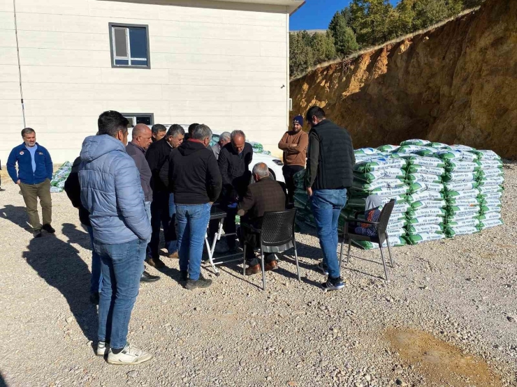 Çelikhan İlçesinde Fiğ Tohumu Dağıtıldı