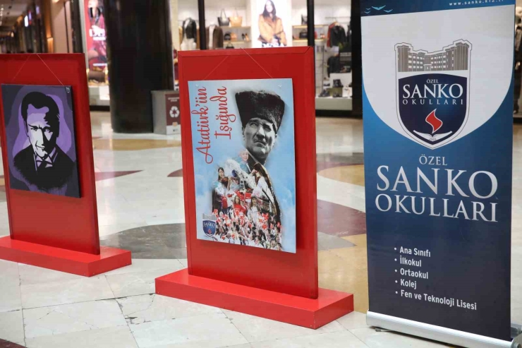 Sanko Okulları Öğrencileri Atatürk’ün Işığında Temalı Resim Sergisi Açtı