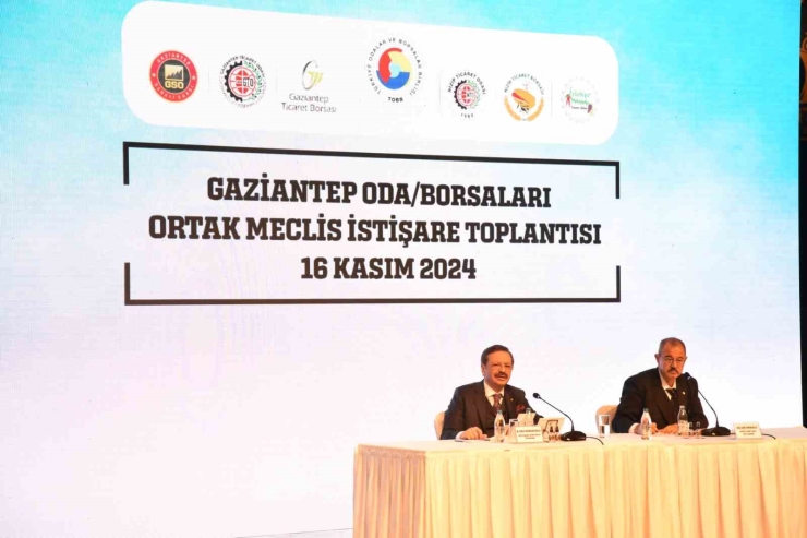 Gaziantep Oda/borsaları Ortak Meclis Ve İstişare Toplantısı Gerçekleştirildi