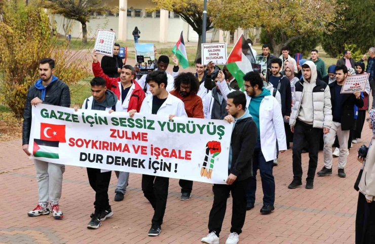 Gaün Öğrencilerinden Sessiz Yürüyüşle Filistin’e Destek