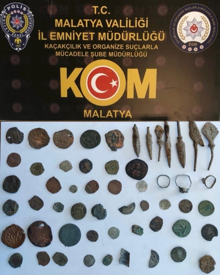 Malatya’da Tarihi Eser Kaçakçılarına Operasyon