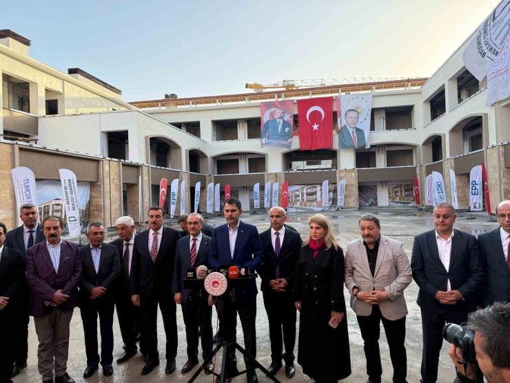 Bakan Kurum, Malatya’da Bakırcılar Çarşısı Şantiyesini Ziyaret Etti: "yıl Sonuna Kadar 453 Bin Yeni Konut Ve İş Yerini Teslim Edeceğiz"