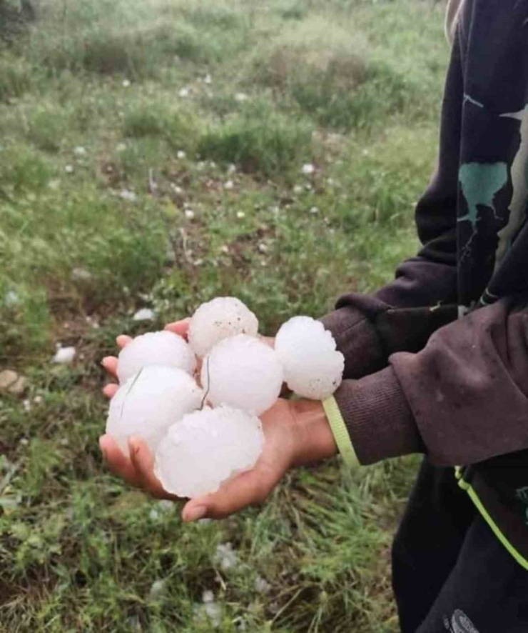 Adıyaman’da Ceviz Büyüklüğündeki Dolu Yağışı Badem Bahçelerine Zarar Verdi