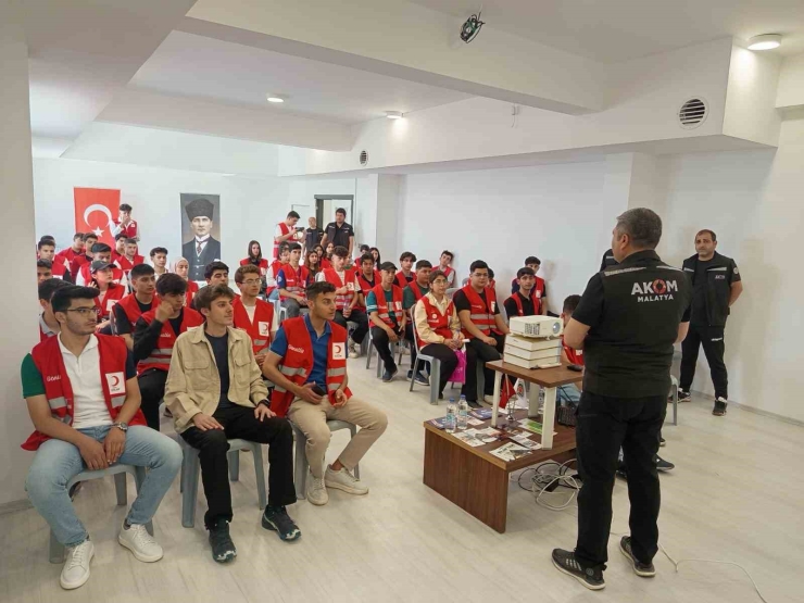 Malatya Büyükşehir Belediyesi’nden Genç Gönüllülere Afet Ve Yangın Eğitimi