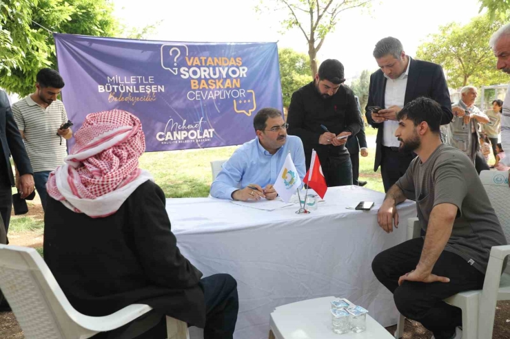 Başkan Canpolat Vatandaşın Sorularını Cevapladı