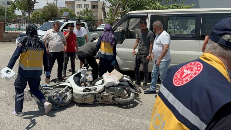 Bisiklet İle Motosiklet Çarpıştı: 1 Yaralı