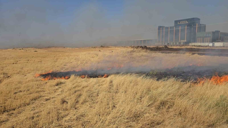 Gaziantep’teki Çıkan Anız Yangını Fabrikaları Tehdit Etti