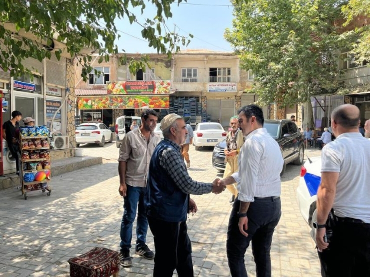 Dicle Kaymakamı Atış, İlçe Emniyet Amiri Özkan İle Birlikte Esnafı Ziyaret Etti