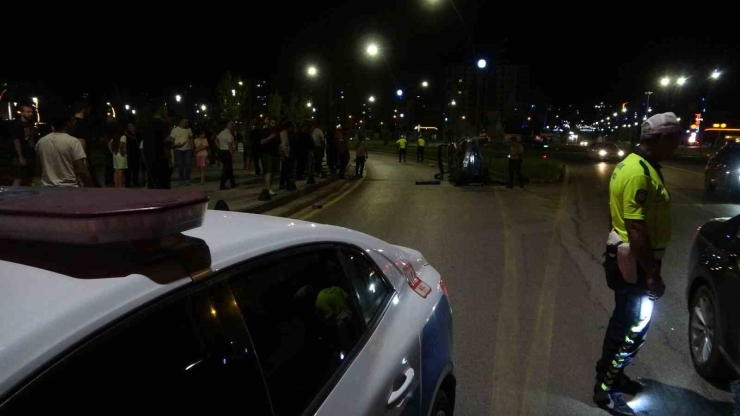 Malatya’da Kontrolden Çıkan Araç Yan Yattı: 1 Yaralı