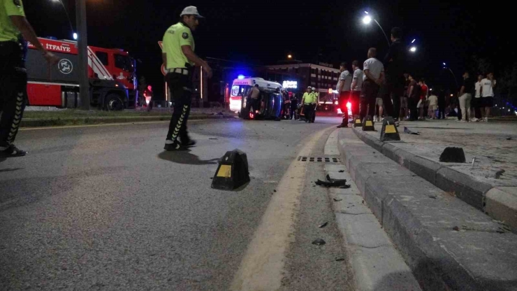 Malatya’da Kontrolden Çıkan Araç Yan Yattı: 1 Yaralı