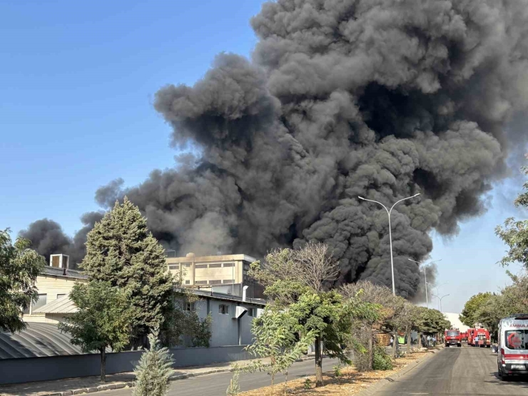 Gaziantep’te Geri Dönüşüm Tesisinde Büyük Yangın
