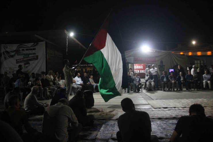 Şanlıurfa’da Sumud Filosu’na Destek Nöbeti