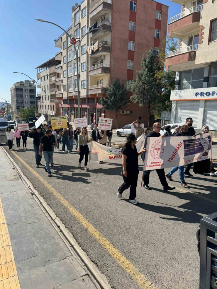 Dicle’de Sağlıkçılardan Dünya Yaşlılar Ve Yürüyüş Günü Etkinliği