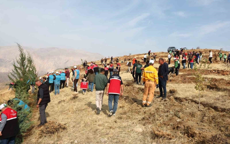 Adıyaman’da 10 Bin 500 Fidan Toprakla Buluştu