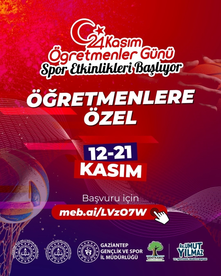 Şehitkamil’den Öğretmenler Günü’ne Özel Spor Etkinlikleri