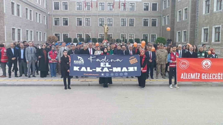 Adıyaman Protokolü Kadına Şiddet İçin Yürüdü