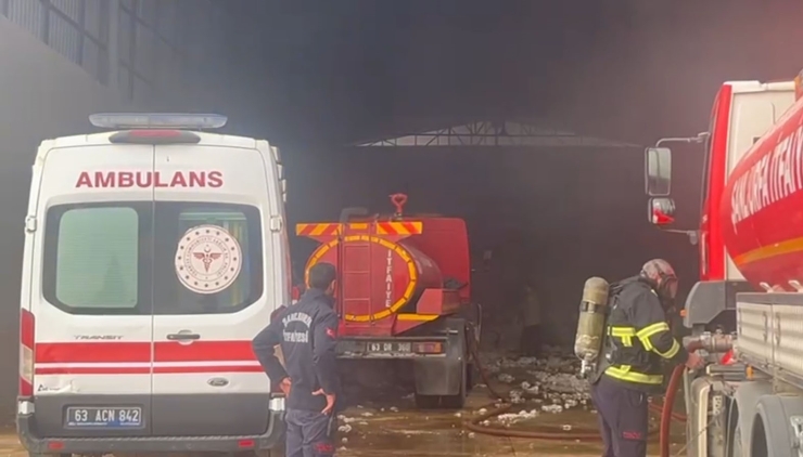 Şanlıurfa’da Pamuk Fabrikasında Yangın