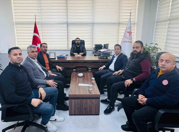 Hak-iş İl Başkanı Aküzüm, Acil Sağlık Hizmetleri Başkanı İpek’le Bir Araya Geldi