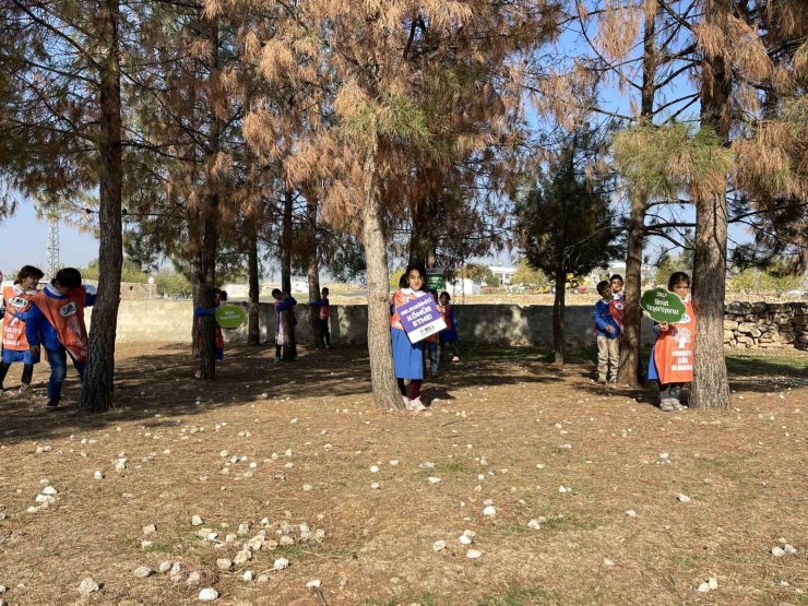 Siverek’te Köy Okulu Öğrencilerine Ağaç Sevgisi Ve Çevre Bilinci Eğitimi