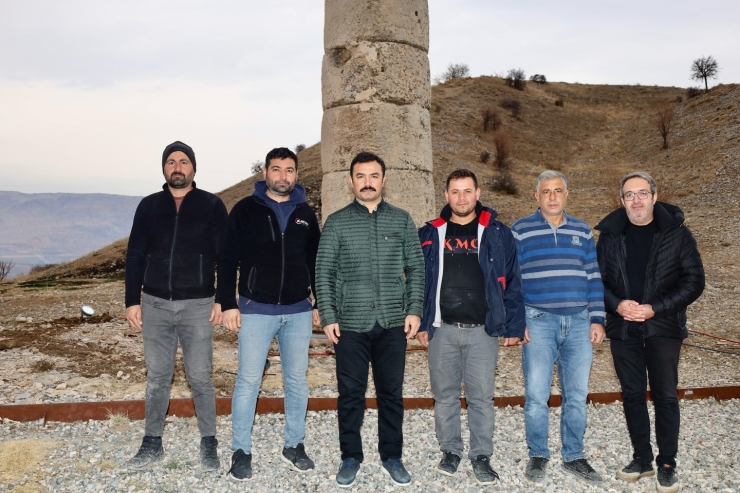 Karakuş Tümülüsü’nde Aydınlatma Çalışmaları İncelendi