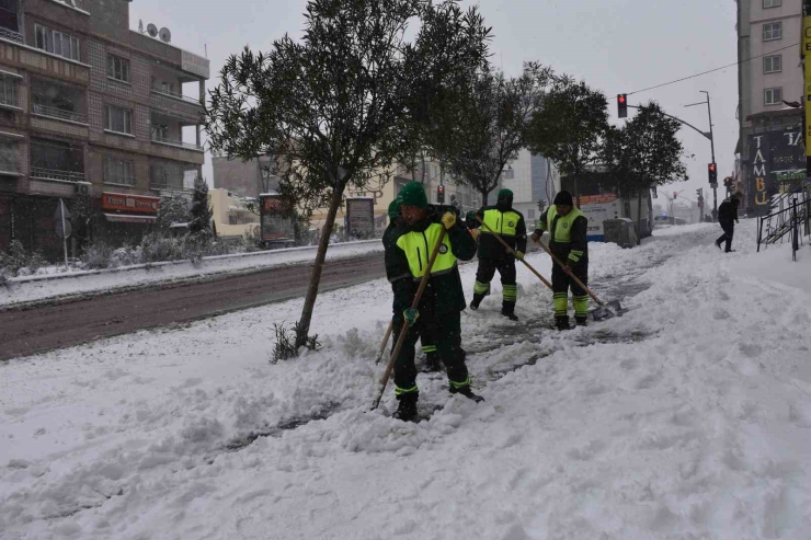 Gaziantep’te Karla Yoğun Mücadele
