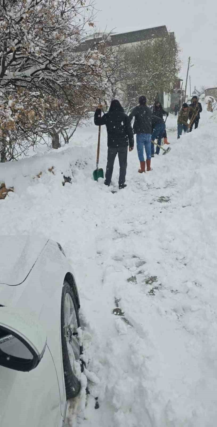 Köylüler Kapanan Sokaklarını Elbirliğiyle Açtı