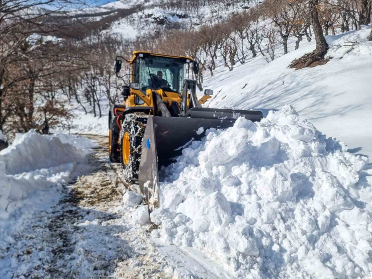 Kırsal Mahallelerde Karla Mücadele Devam Ediyor