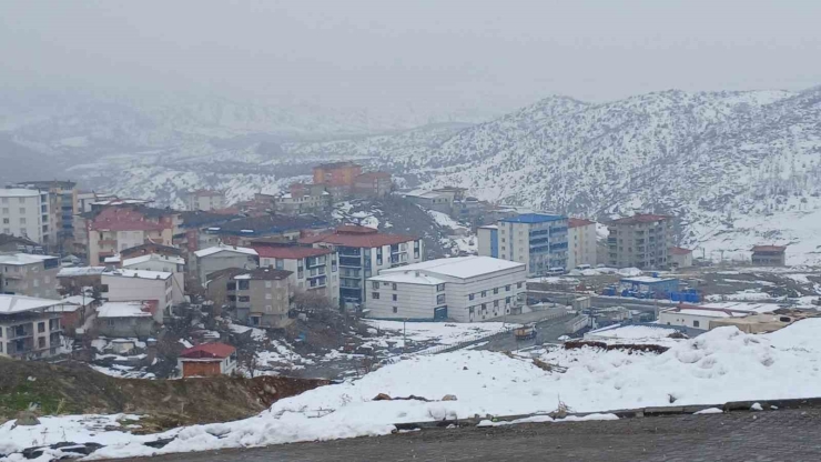 Kulp’ta Yüksek Kesimler Beyaza Büründü