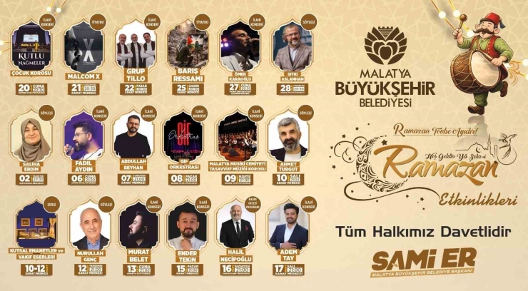 Malatya Büyükşehir Belediyesi Ramazan Maneviyatını Şehre Taşıyor
