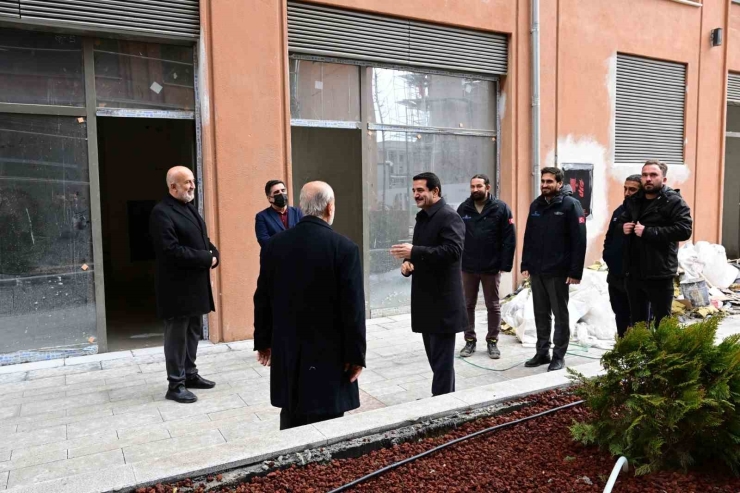 Başkan Taşkın, Akpınar Çarşı Merkezi’nde İncelemelerde Bulundu