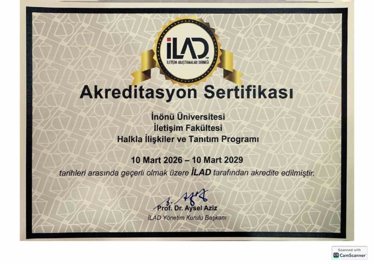 İnönü Üniversitesi İletişim Fakültesi’nin 2 Bölümü Akredite Edildi