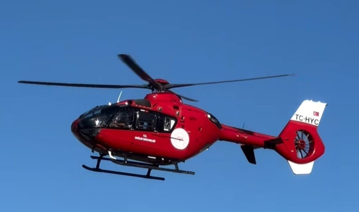 Malatya’da Havale Geçiren Bebek Hava Ambulansıyla Sevk Edildi