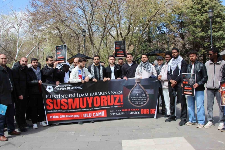 Gaziantep’te İsrail’in "idam Yasası" Protesto Edildi