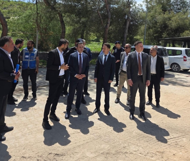 Kaymakam Algın, Yapımı Devam Eden Okul İnşaatını İnceledi
