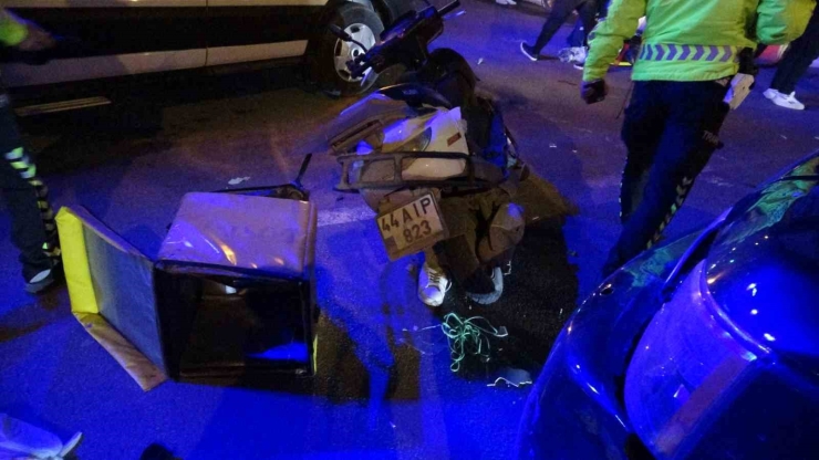 Malatya’da Cip İle Motosiklet Çarpıştı: Motokurye Yaralandı