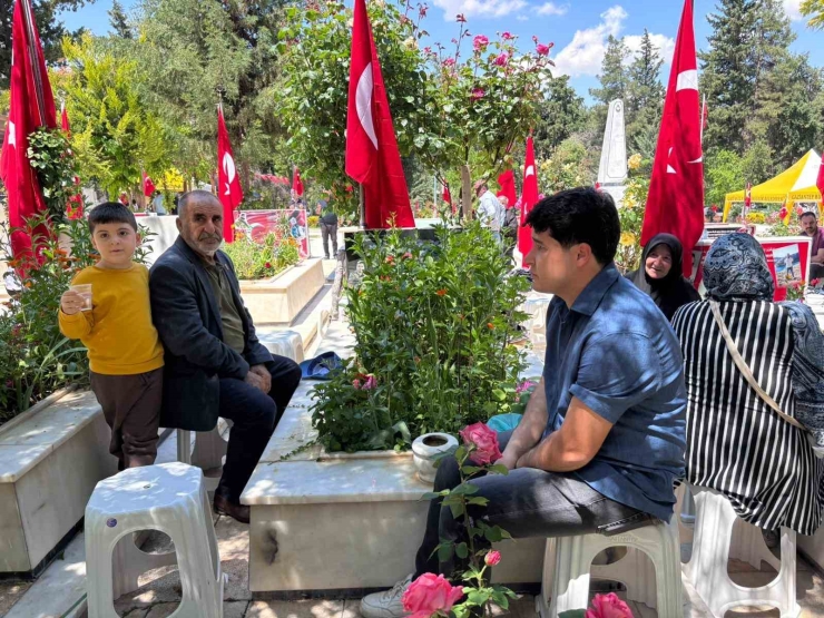 Gaziantep’te Mezarlıklar Ve Şehitlikler Arefe Günü Doldu Taştı