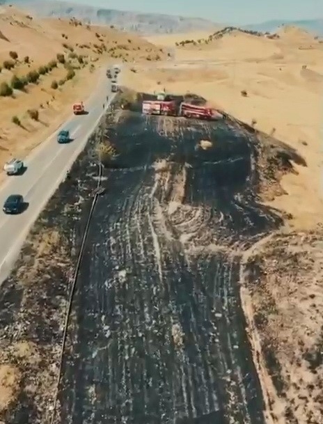 Buğday Tarlası Yangında Zarar Gördü