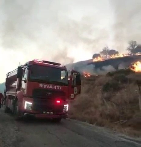 Kahta’da Anız Yangını Köye Kadar Ulaştı