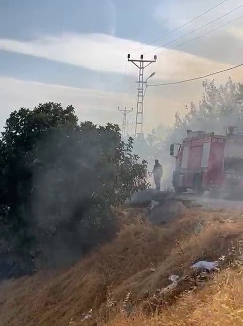 Adıyaman’da Bahçe Yangını Paniğe Neden Oldu