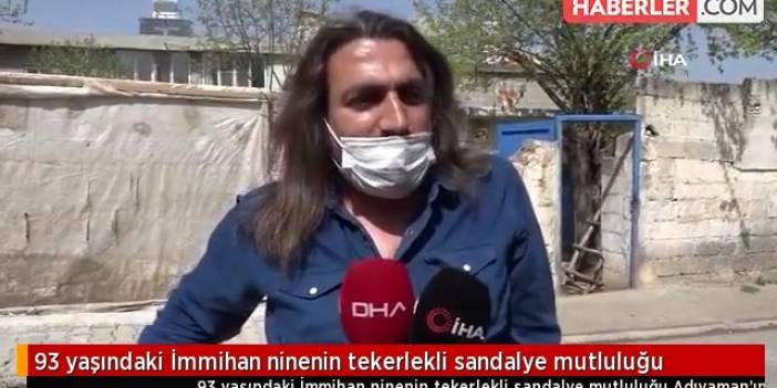 93 YAŞINDAKİ NİNENİN TEKERLEKLİ SANDALYE MUTLULUĞU