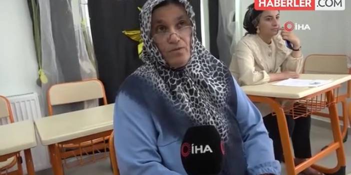 75 YAŞINDA OKUMA YAZMA ÖĞRENEN AYTEN NİNE MEZUN OLMANIN SEVİNCİNİ YAŞADI